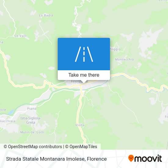 Strada Statale Montanara Imolese map