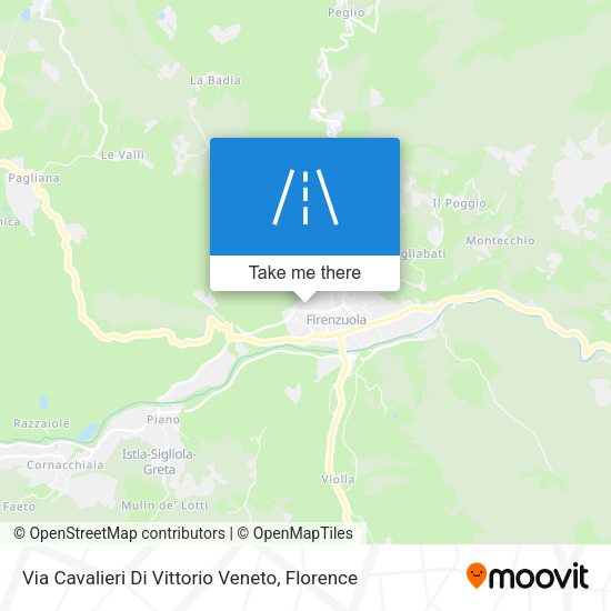 Via Cavalieri Di Vittorio Veneto map