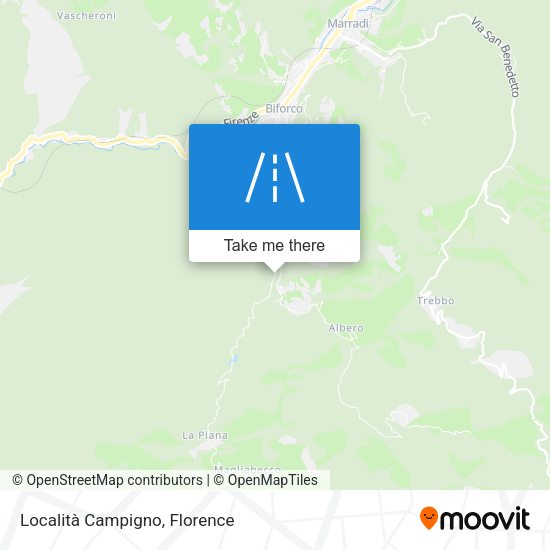 Località Campigno map