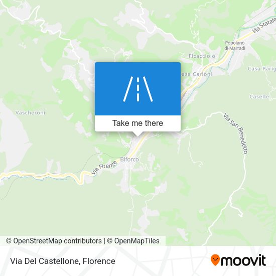 Via Del Castellone map