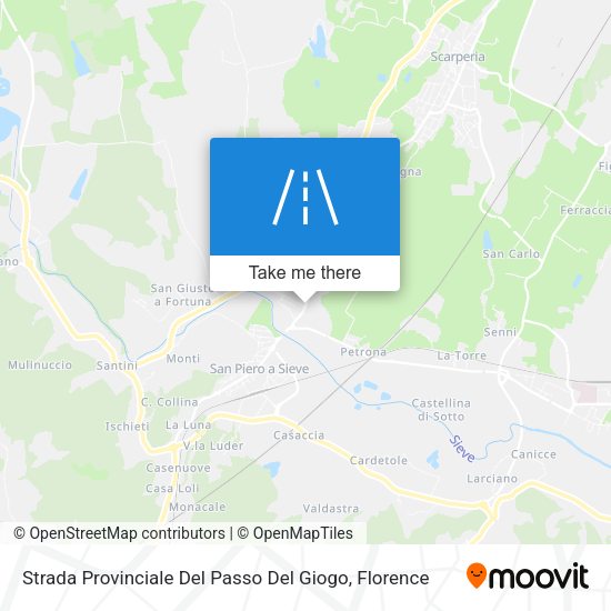 Strada Provinciale Del Passo Del Giogo map