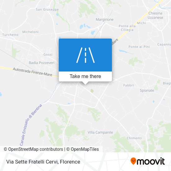 Via Sette Fratelli Cervi map