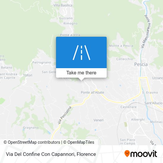 Via Del Confine Con Capannori map