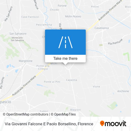 Via Giovanni Falcone E Paolo Borsellino map