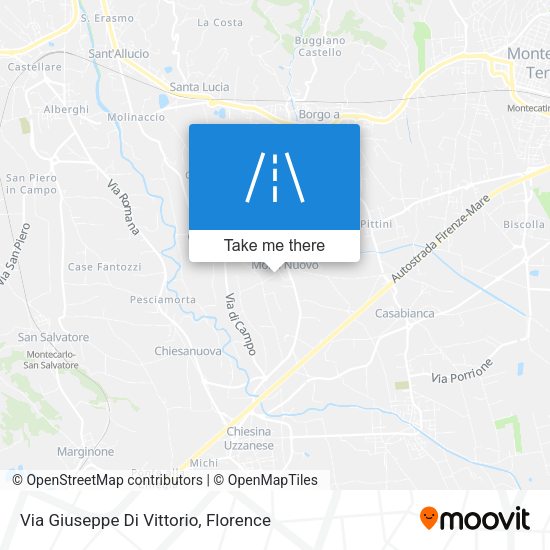 Via Giuseppe Di Vittorio map