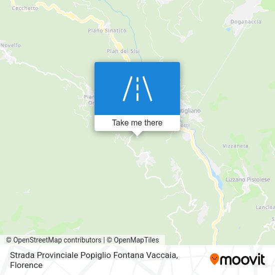 Strada Provinciale Popiglio Fontana Vaccaia map