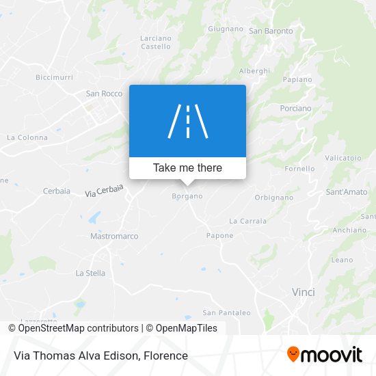 Via Thomas Alva Edison map