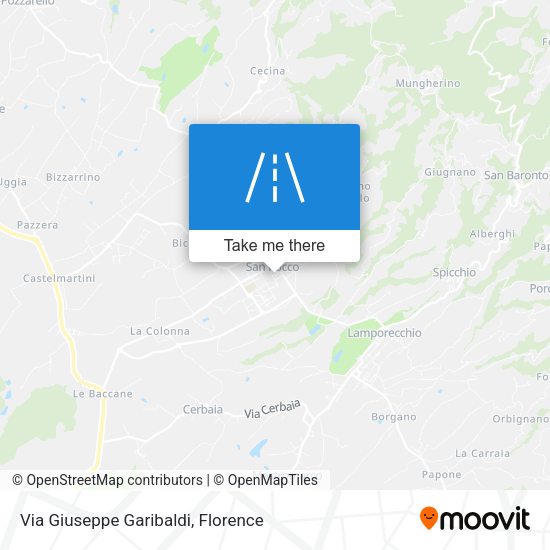 Via Giuseppe Garibaldi map