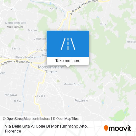 Via Della Gita Al Colle Di Monsummano Alto map