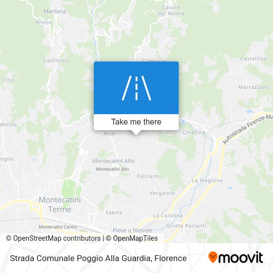 Strada Comunale Poggio Alla Guardia map