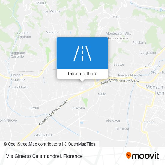 Via Ginetto Calamandrei map