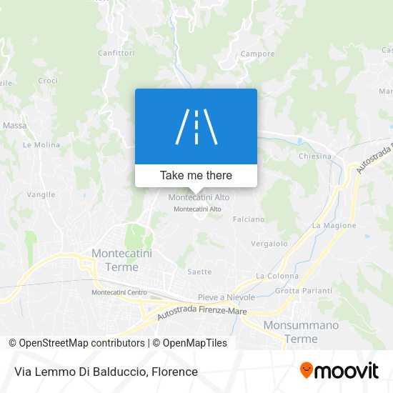 Via Lemmo Di Balduccio map