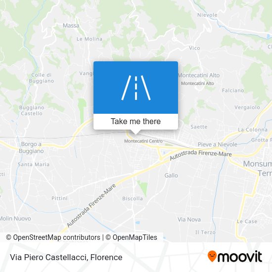 Via Piero Castellacci map