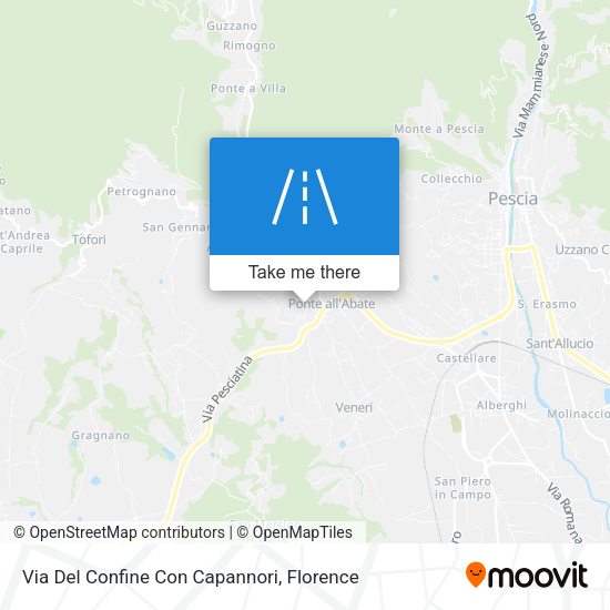 Via Del Confine Con Capannori map