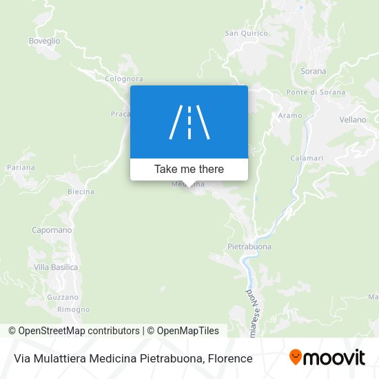 Via Mulattiera Medicina Pietrabuona map