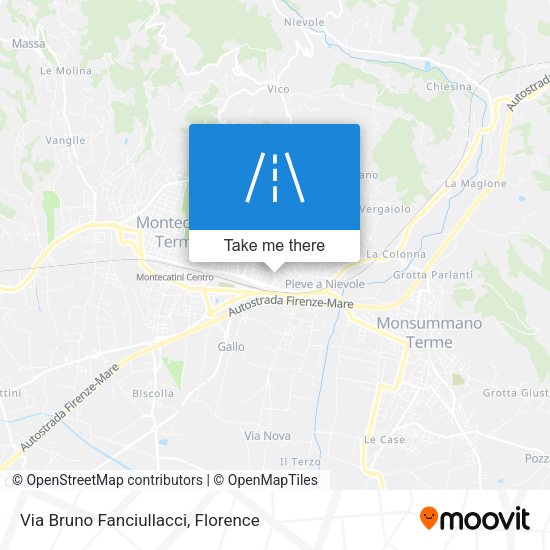 Via Bruno Fanciullacci map