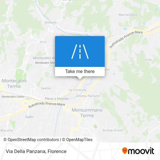 Via Della Panzana map