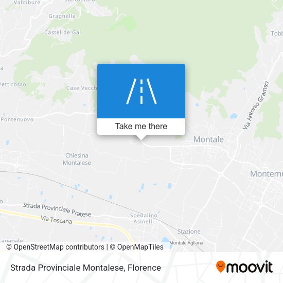 Strada Provinciale Montalese map