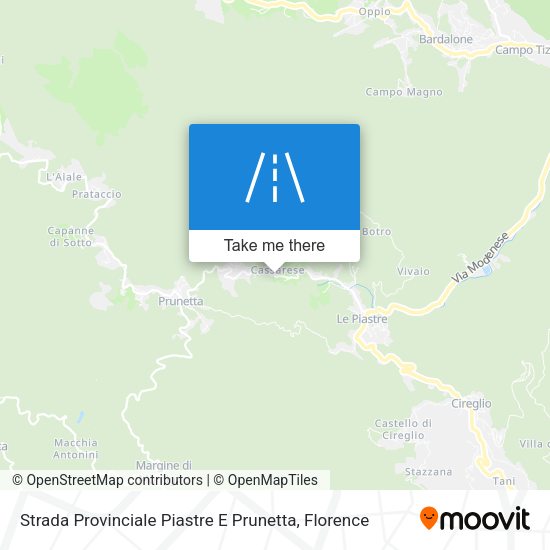 Strada Provinciale Piastre E Prunetta map