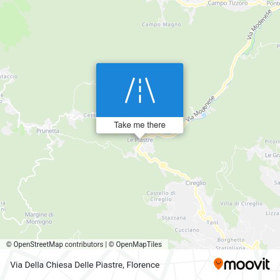 Via Della Chiesa Delle Piastre map