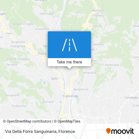 Via Della Forra Sanguinaria map