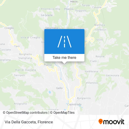 Via Della Gacceta map