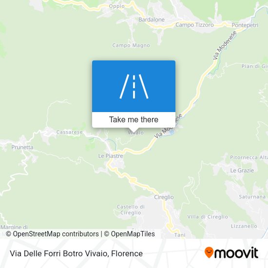 Via Delle Forri Botro Vivaio map