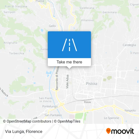 Via Lunga map