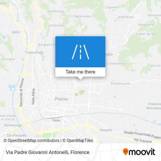 Via Padre Giovanni Antonelli map
