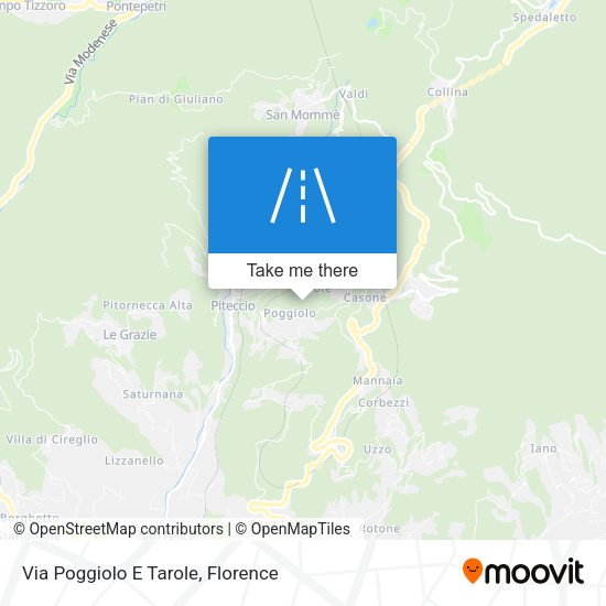 Via Poggiolo E Tarole map