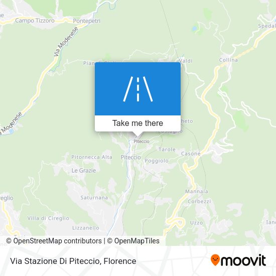 Via Stazione Di Piteccio map