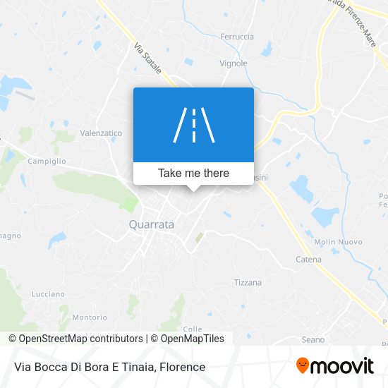Via Bocca Di Bora E Tinaia map
