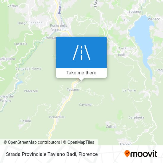 Strada Provinciale Taviano Badi map