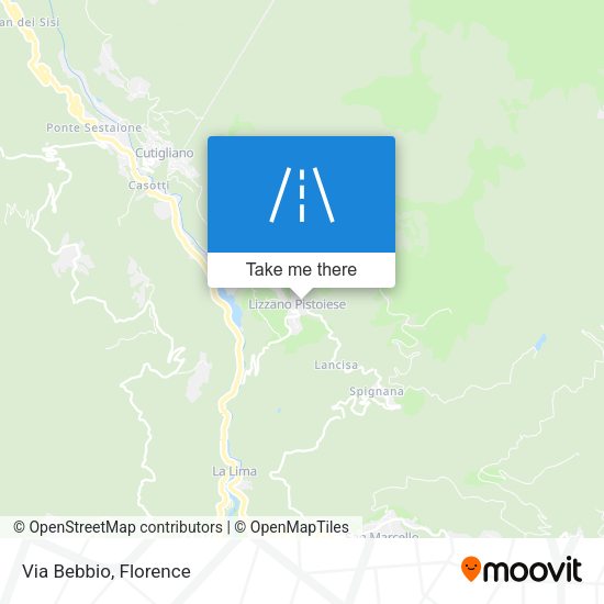 Via Bebbio map