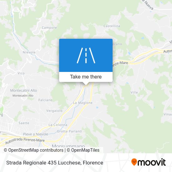 Strada Regionale 435 Lucchese map