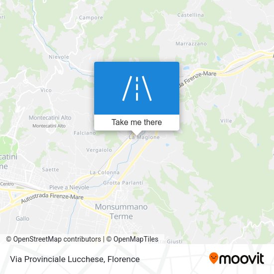 Via Provinciale Lucchese map