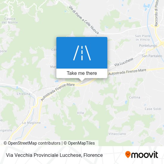 Via Vecchia Provinciale Lucchese map