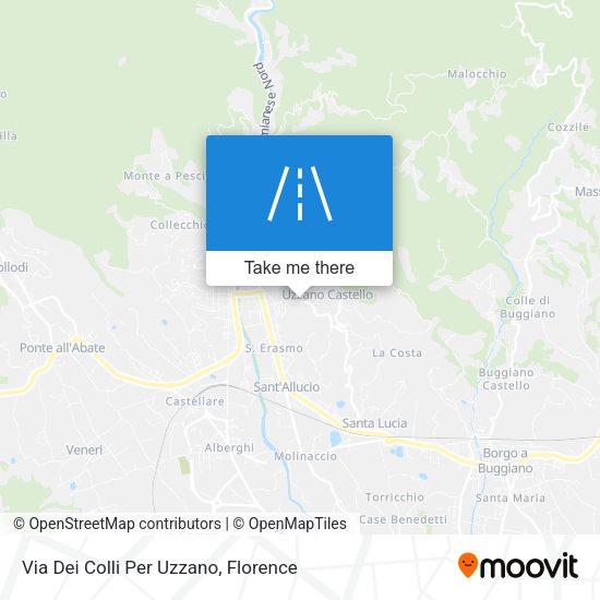 Via Dei Colli Per Uzzano map