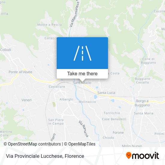 Via Provinciale Lucchese map