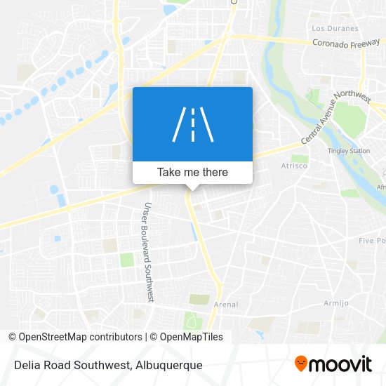 Delia Road Southwest map