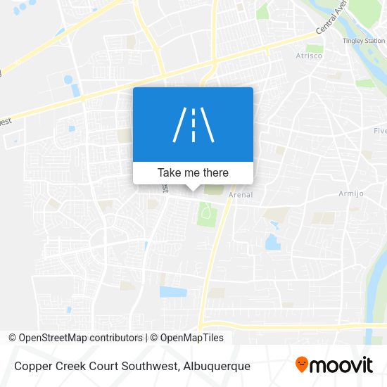 Mapa de Copper Creek Court Southwest