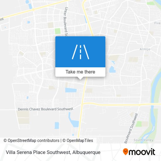 Villa Serena Place Southwest map