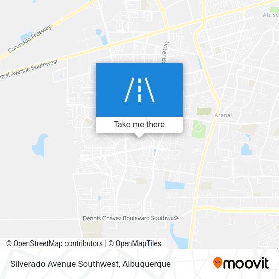 Silverado Avenue Southwest map