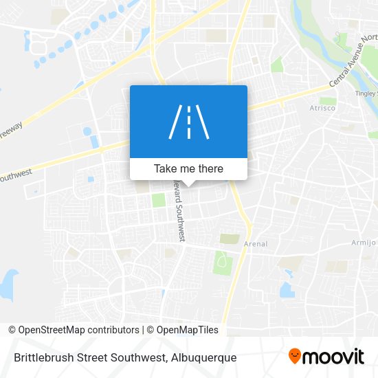 Brittlebrush Street Southwest map