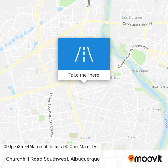 Mapa de Churchhill Road Southwest