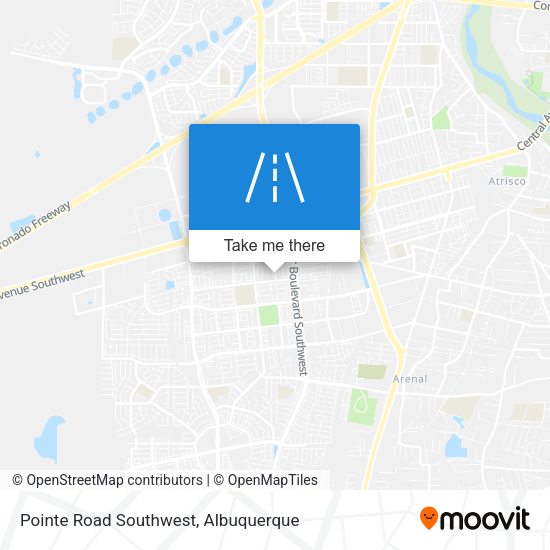 Pointe Road Southwest map