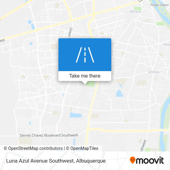Luna Azul Avenue Southwest map