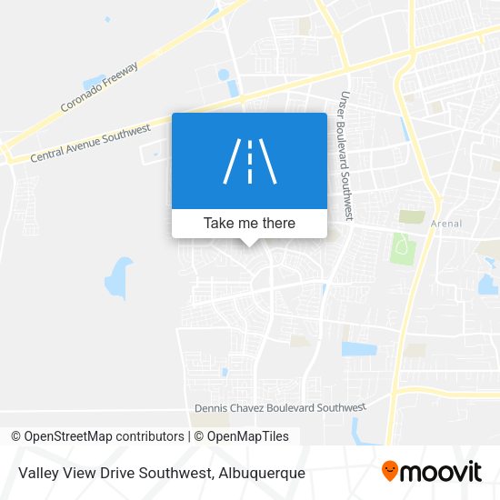 Mapa de Valley View Drive Southwest
