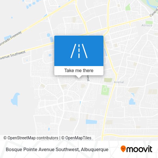 Bosque Pointe Avenue Southwest map