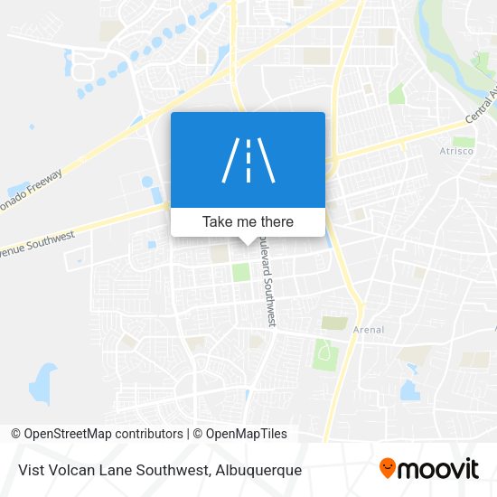 Vist Volcan Lane Southwest map